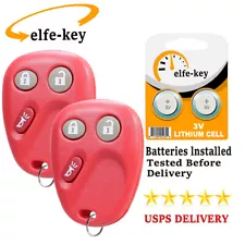 2 for 2003 2004 2005 2006 Chevy Avalanche Tahoe Suburban Car Remote Key Fob Red (For: 2005 Chevrolet Tahoe)