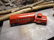 Vintage Metal Texaco Red Tanker Truck: Buddy L Toy