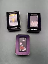 Zippo Lighters Lot Of 3 New Old Stock Harley Davidson