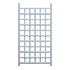 Dura-Trel Country Garden 35 x 66" Vinyl Outdoor Patio Trellis, White (Used)