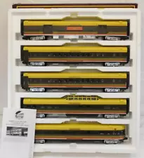 MTH 20-6515 Seaboard 5 Car 70' Streamlined Passenger Set Ribbed Premier O 1/48