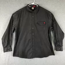 Pizza Hut Employee Work Shirt Adult 2XL XXL Gray Long Sleeve Button Up Manager