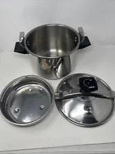 SEB Stainless Steel Pressure Cooker Made In France 8 Qt. Missing Weight.