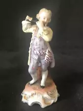 GOOD ANTIQUE SITZENDORF DRESDEN PORCELAIN HAND PAINTED FIGURINE. C1890.