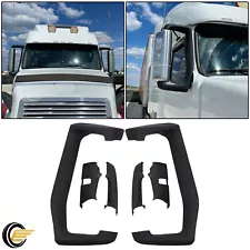 For Volvo VNL Truck 2004-2023 Left Right Side Pair Black Mirror Arm Cover