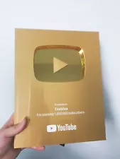 YouTube Play Button silver gold YouTube custom award plaque wall Decoration