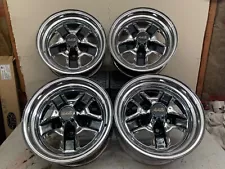 OLDSMOBILE 14x6 CUTLASS 442 CHROME RALLY WHEELS OLDS 5 ON 4.75 SET OF 4