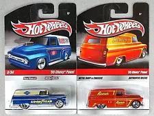 Hot Wheels '55 Chevy Panel Truck, Good Year & Reese's lot of 2, RRs on Good Year