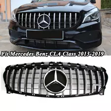 Grille Front Grill With Emblem For Mercedes Benz 2013-2019 W117 CLA-Class Chrome