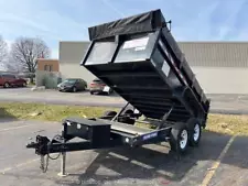 2018 Sure Trac ST8214DD-B-120 12' T/A Dump Equipment Trailer Roll Tarp bidadoo