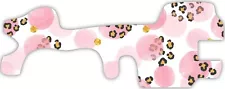 Pink Polkadot Cheetah Print Vinyl Wrap For Doc Band Helmet Baby Cranial Helmet