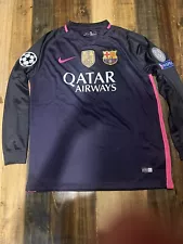 2016-2017 Nike FC Barcelona Neymar Away Long Sleeve Jersey Men’s Size L