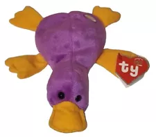 Ty Beanie Baby Patti the Platypus (Deep Purple/Fuchsia)(BBOC Excl) 9.5 inch MWMT