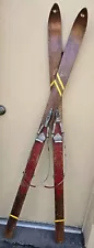 Real Antiques Wooden Jr. Skis 64" Northland Ski Mfg. Co. Vtg Wall Decorations