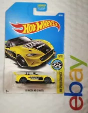 2017 Hot Wheels Speed Graphics MLK RACING WHEELS '15 Mazda Miata Yellow #80 NIP