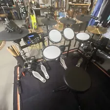 Fesley Deluxe Electric Drum Set, PDP Double Bass & Hi-hat Pedal with Extras