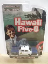 Greenlight Hawaii Five O 1967 Ford Custom Galaxie 500 Honolulu Police Car 1:64