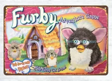 art posters for sale 1990 Furby Adventure Board Game metal tin sign