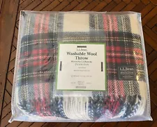 Pendleton For LL Bean Washable Wool Throw Blanket Dress Stewart Plaid NIP