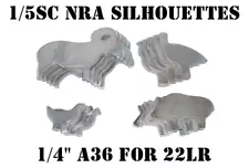 1/5sc. NRA/IHMSA Metallic Silhouette Targets - 20pc Small Bore Rifle 22LR Plates