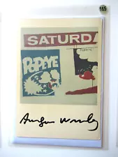 165) A.WARHOL: ORIGINAL ITALAL. ART POSTCARD WITH WARHOL PICTURE, SIGNED, UNIQUE