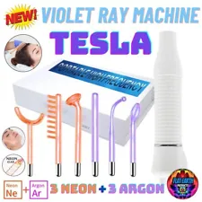 6Pcs Neon+Argon Portable Violet Ray Hi-Frequency Plasma Machine Electrodes Heal