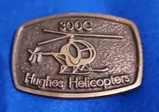 Vintage Hughes Helicopters 300C Belt Buckle 2.25" x 3.25"- Airplane Aviation