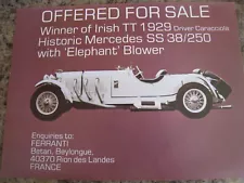 New ListingFERRANTI IRISH TT 1929 CARACCIOLA MERC SS 38/250 FOR SALE 1982 ADVERT A4 FILE 7