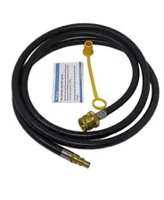 Black Propane Hose Liquid/Gas for RV / Camper 7 Long Foot Quick connect Hook up