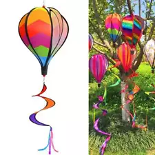 Air Balloon Hanging Wind Spinners Rainbow Pinwheels Whirligigs Garden Outdoor US