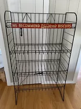 Vintage Bread Rack Westons Biscuits Country Store Advertising Collapsing Wire