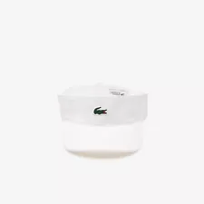 Lacoste Unisex Piqué Tennis Visor-White-NWT-$60