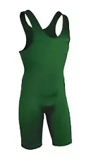 Brute Solid Color High Cut Wrestling Singlet - Hunter Green - HEAVY FABRIC