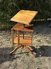 1880s Marsh Maple Mission Revolving Bookcase Country Mission Office Library