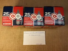 3 Boxes of Crosman Co2 Cartridges (75 Total)