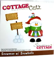 Snowman With Snowballs Cocoa For Sale Christmas CottageCutz Metal Die CC-673