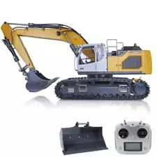 US Stock 1:14 RC Excavator Hydraulic 945 Painted Assembled Earth Digger Lights