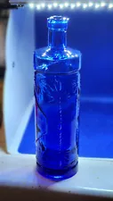 Collectible Cobalt Blue 9 1/2" Glass Bottle