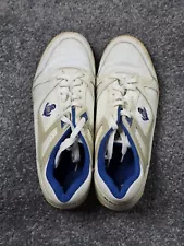 VINTAGE BALLY SHOES Mens Sneakers Size 8.5 White Blue Thrashed Distressed 90s