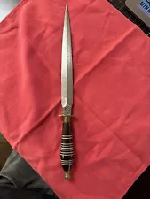 WW2 World War II Ribbed Fairbairn Sykes Fighting Knife No Scabbard—Engraved!!