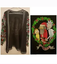 Rick And Morty Christmas Cardigan Jacket Cartoon Funny Humor Unisex