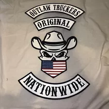 Outlaw Truckers Nationwide Original Large Patch Set Biker Motorcycle