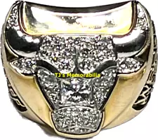 1997 CHICAGO BULLS BASKETBALL NBA CHAMPION CHAMPIONSHIP RING 14K DIAMONDS JORDAN