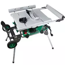 Metabo Hpt 10In Jobsite Table Saw With Fold Roll Stand