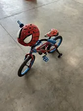 Marvel Spider-Man 16-in Boys' Bike for Kids Huffy Bicycle Easy Assemble 4+ Blue