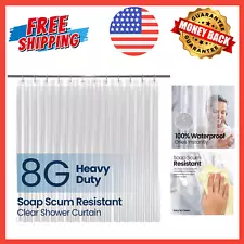 Mainstays Clear PEVA Shower Curtain Liner 70x71 Water Repellent & Anti-Bacterial