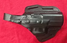 BERETTA APX COMPACT LEATHER HOLSTER OWB BELT LOOP RETENTION STRAP BLK EXC COND