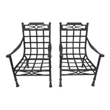 Mallin For Good Life Aluminum Patio Black Chair Set of 2