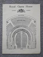 Royal Opera House & Coliseum Theatre Seating Chart - Antique Print - 1910