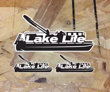 Lake Life Pontoon Tritoon Window Boat Truck Car Sticker Decal Colors 5", 3 for 1